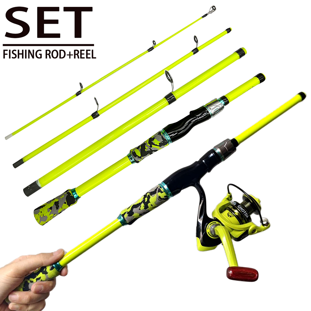 スピンキャスティング釣り竿コンボセット 1.8m 2.1m  - Spincast Reel のレビューと価格