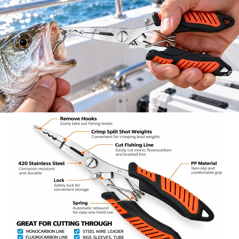 プロ仕様の多機能フィッシングプライヤーセット。魚の口を挟むた - Baitcasting Reel のレビューと価格